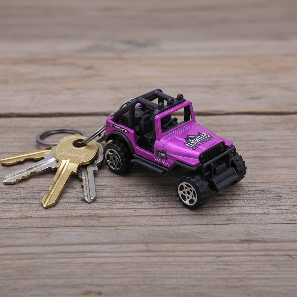 Jeep Keychain Pink