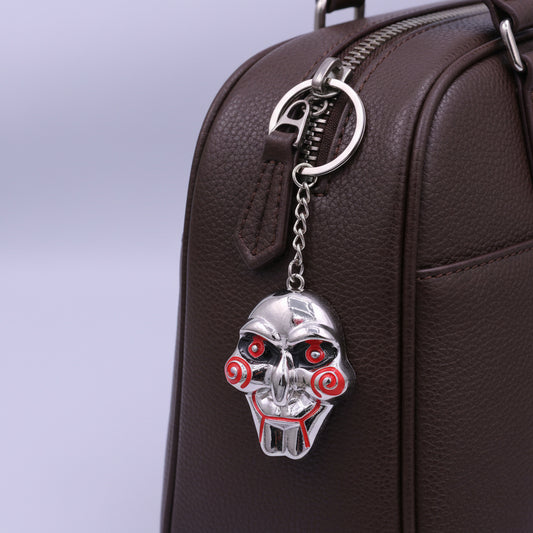 Saw Billy Puppet Face Metal Keychain