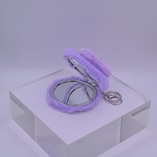 Small Purse Fur Keychain Purple