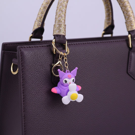 Rubber Airplane Keychain Purple