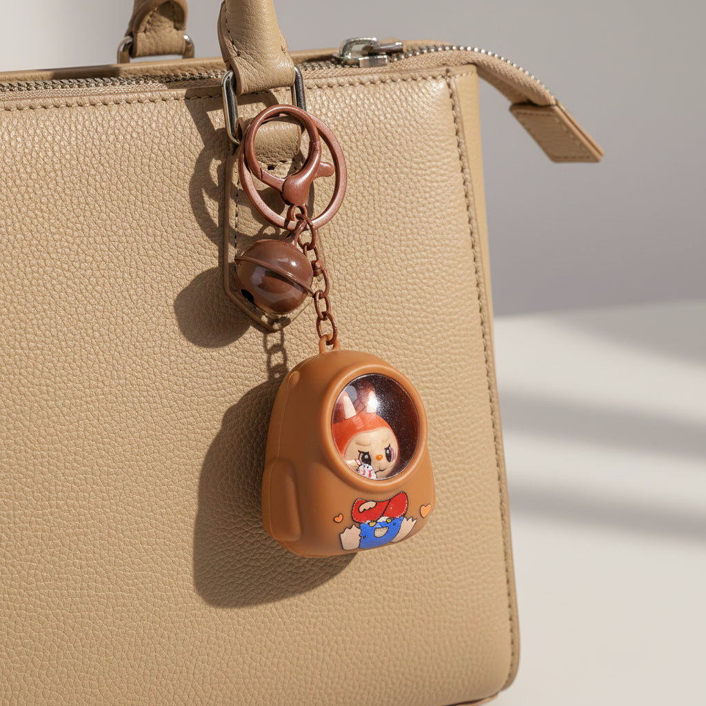Labubu Light Keychain Brown