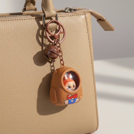 Labubu Light Keychain Brown
