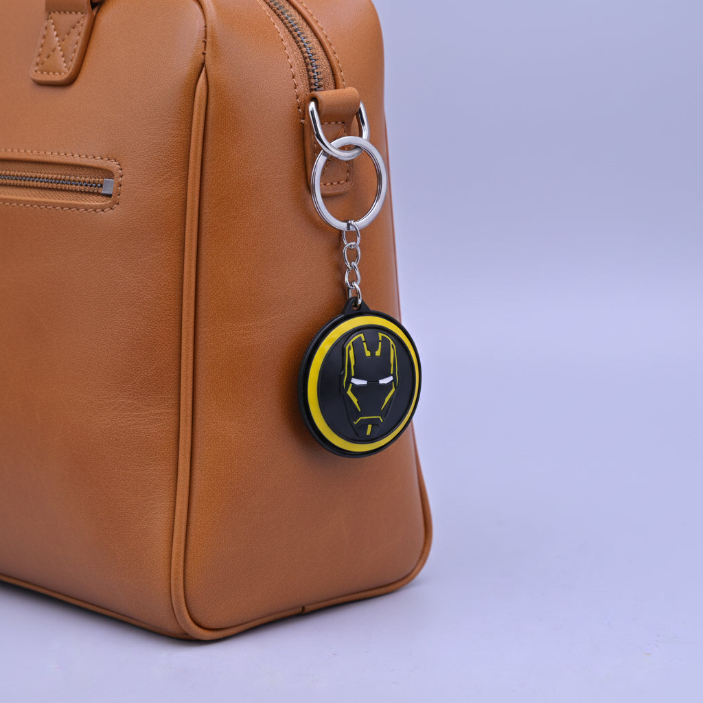 Mix round metal keychains Iron Man Black