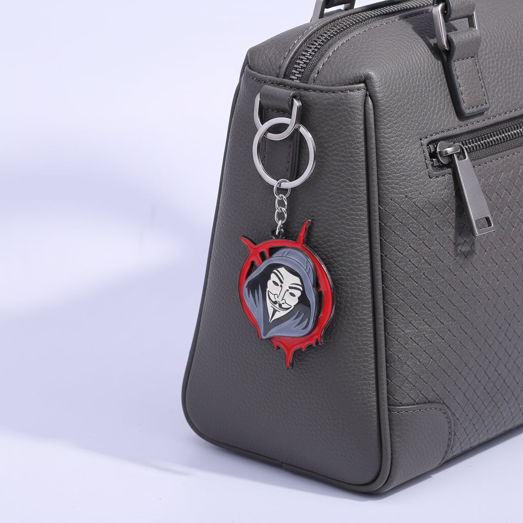 Mix round metal keychains Vendetta