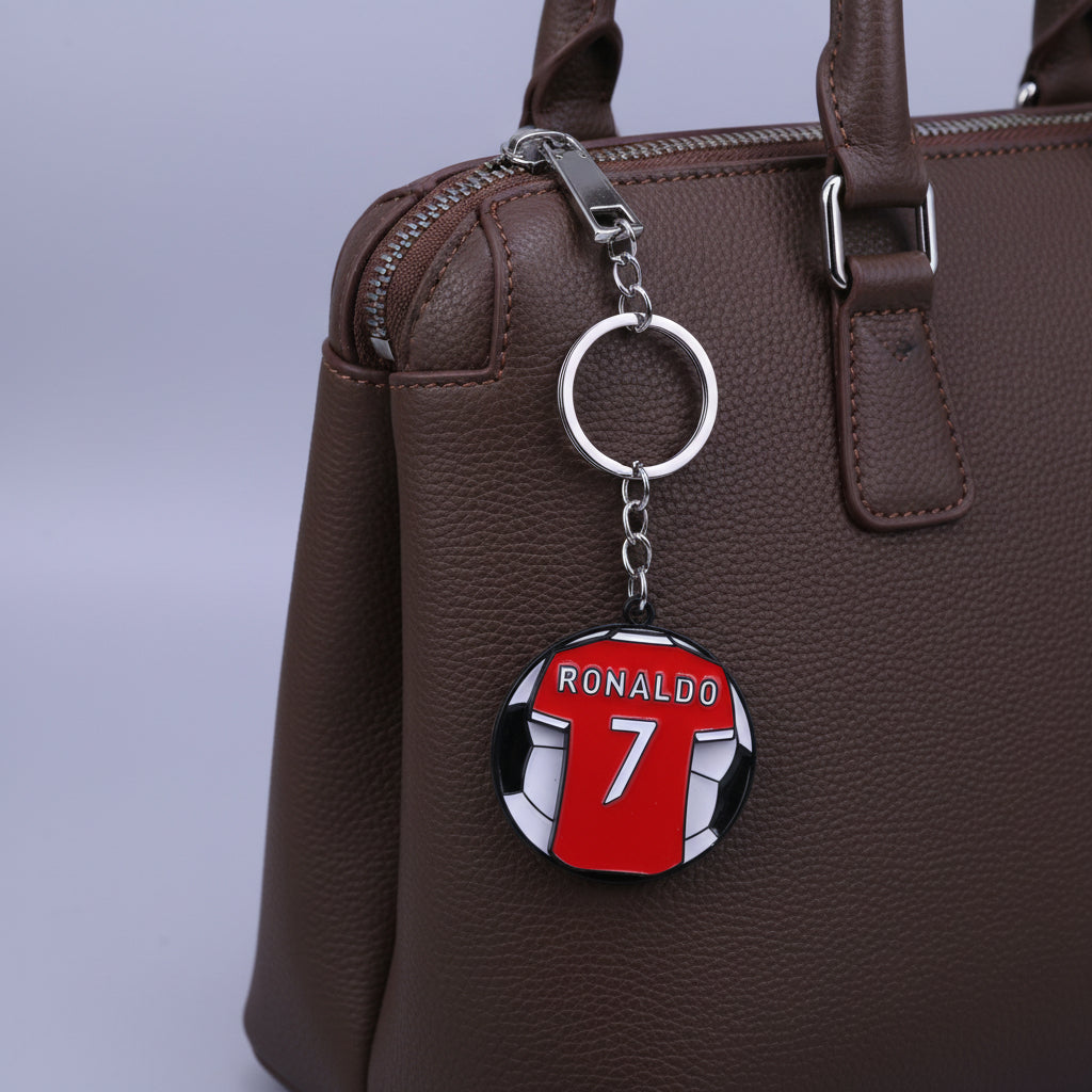 Mix round metal keychains Ronaldo
