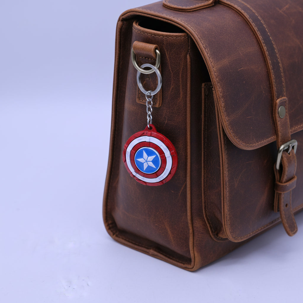 Mix round metal keychains Captain America Shield