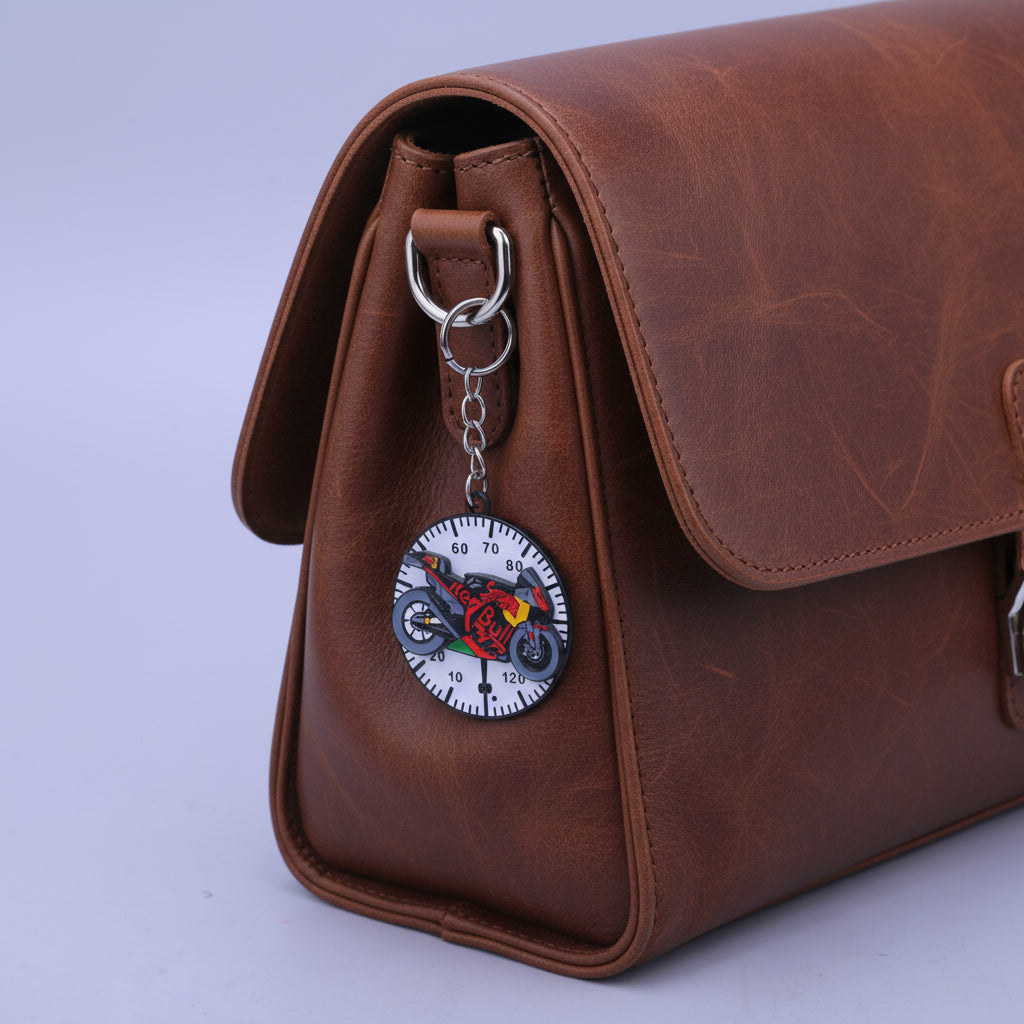 Mix round metal keychains