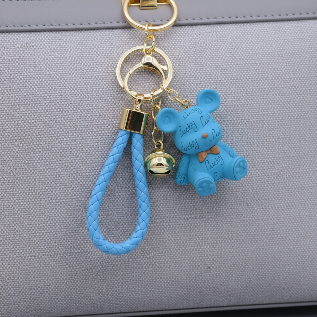 Lucky Bear Keychain Blue