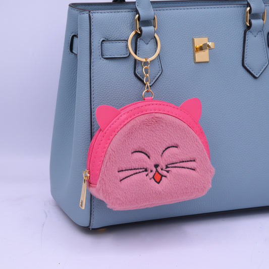 Cat Face small bag keychain Red