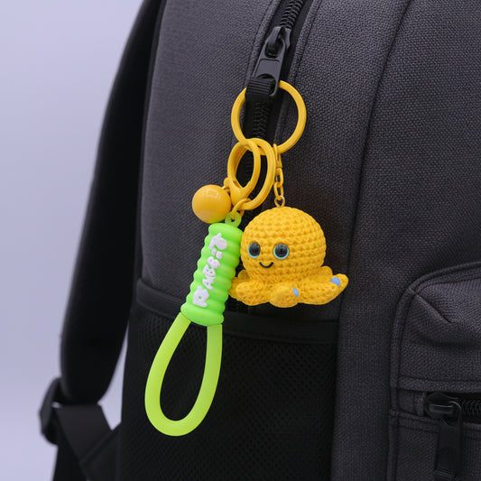 Baby Octopus Keychain Yellow