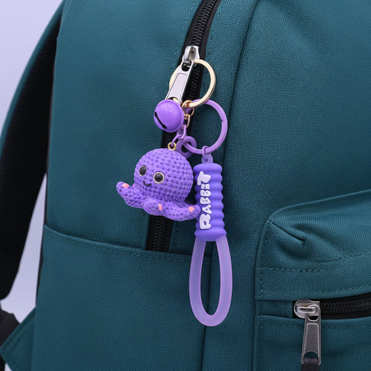 Baby Octopus Keychain Purple