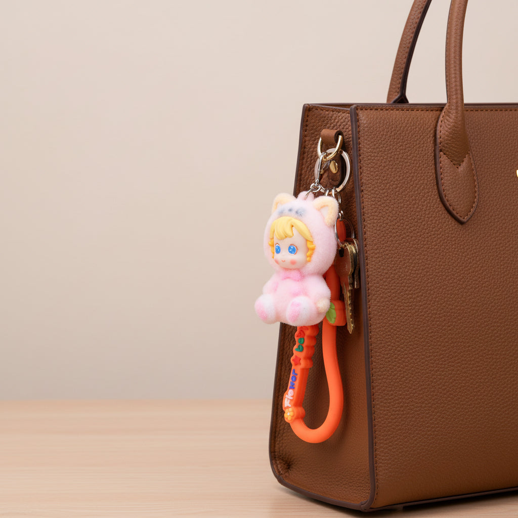 Flower Baby Keychain Rabbit Pink Baby