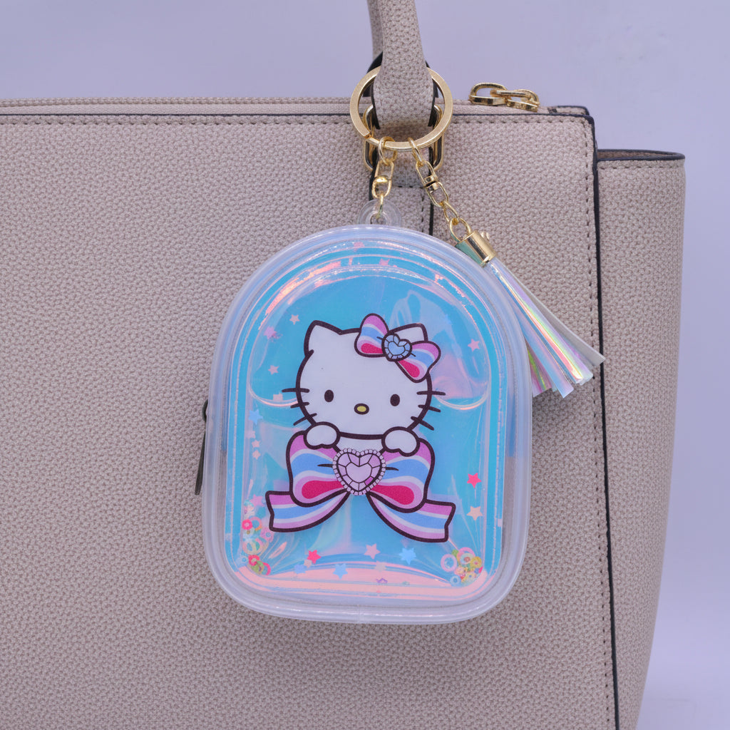 Coin Purse Key Chain Round Kitty
