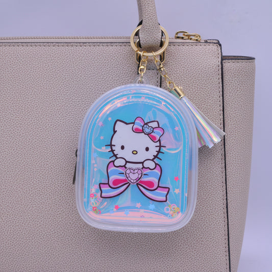Coin Purse Key Chain Round Kitty