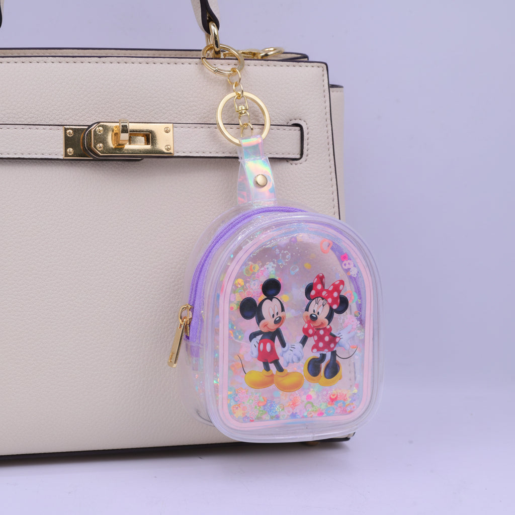 Coin Purse Key Chain Round Mickey Mouse