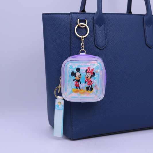 Coin Purse Key Chain Square Mickey Mouse