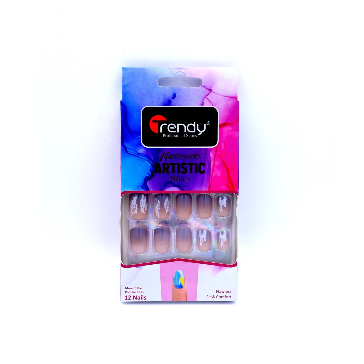 Trendy Nails TD 157 LMU 015   Reusable Press On Nails Set