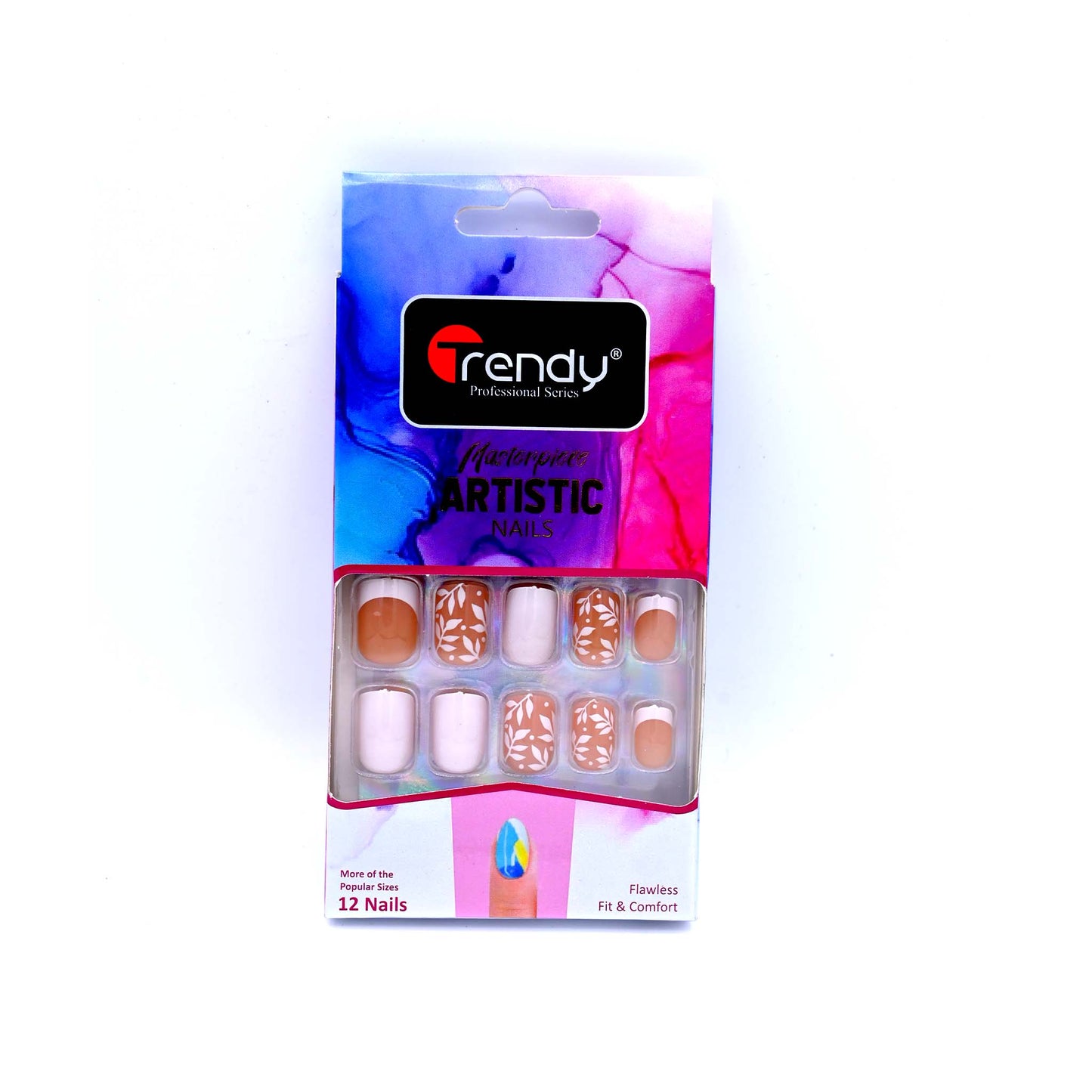 Trendy Nails TD 157 LMU 016   Reusable Press On Nails Set