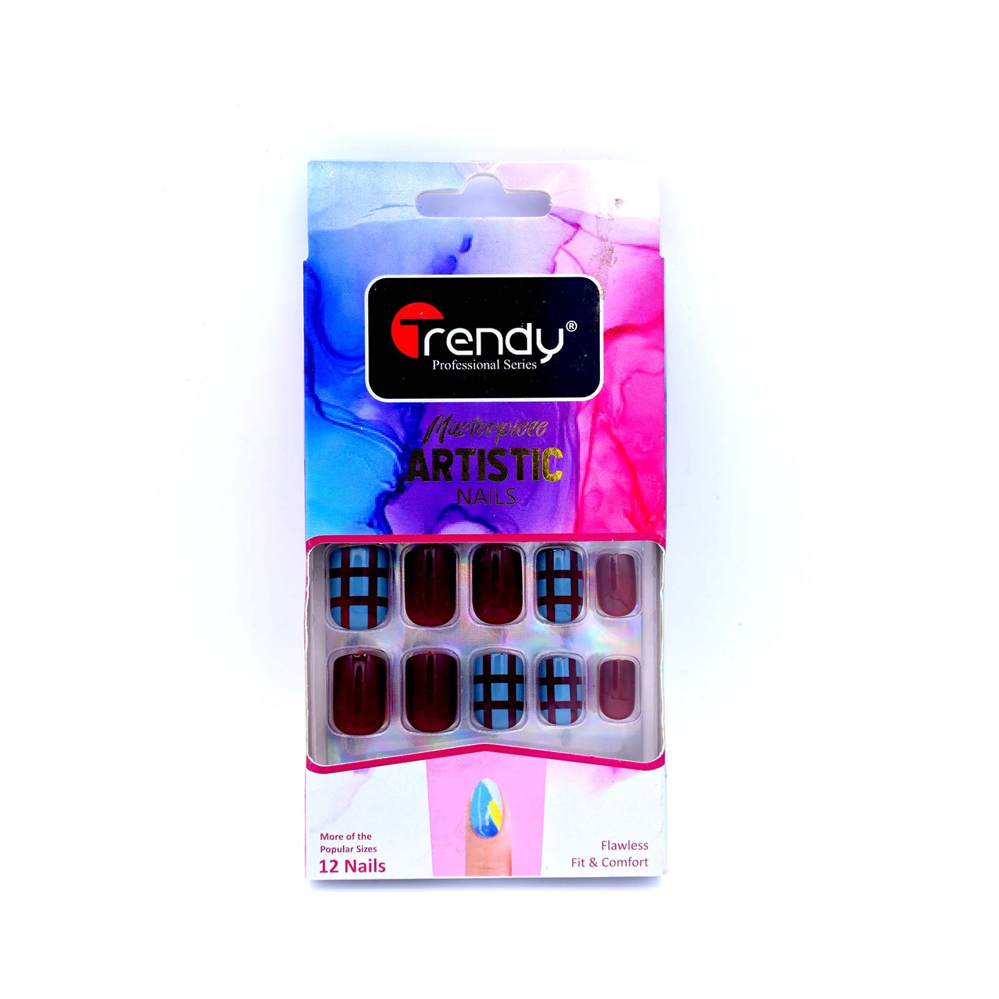 Trendy Nails TD 157 LMU 017   Reusable Press On Nails Set