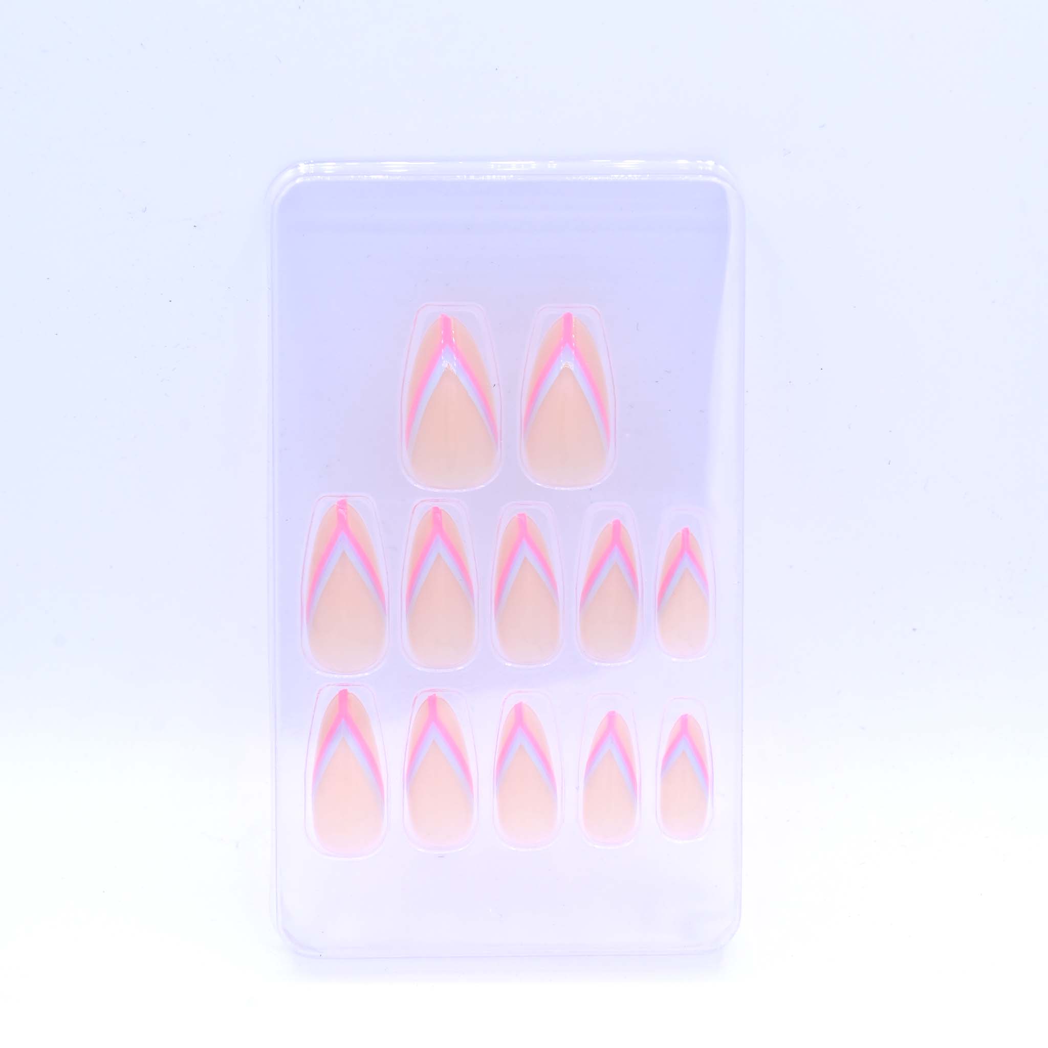 Trendy Nails TD 157 LMU 018   Reusable Press On Nails Set