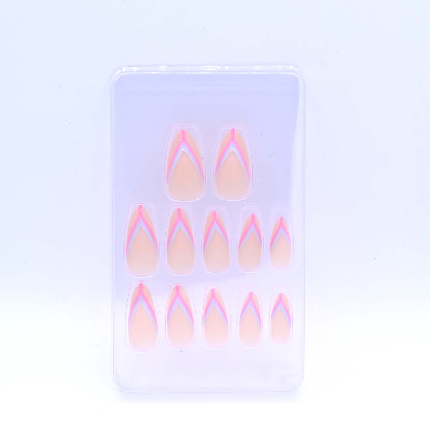 Trendy Nails TD 157 LMU 018   Reusable Press On Nails Set