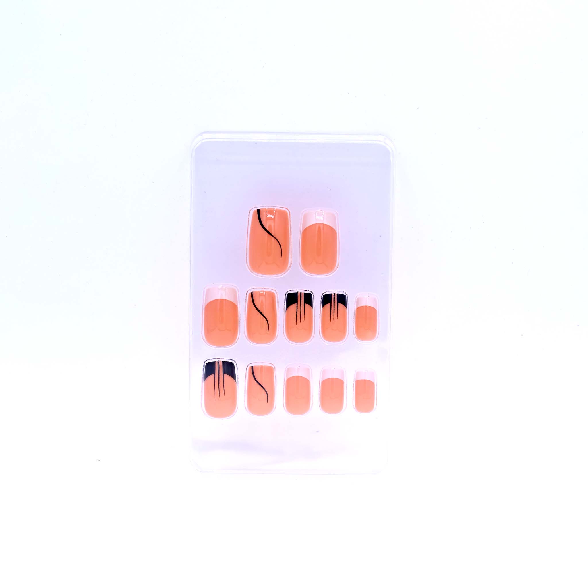 TRENDY NAILS TD 157 LMU 005  Reusable Press On Nails Set