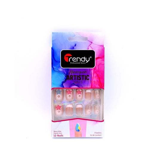 Trendy Nails TD 157 LMU 007   Reusable Press On Nails Set