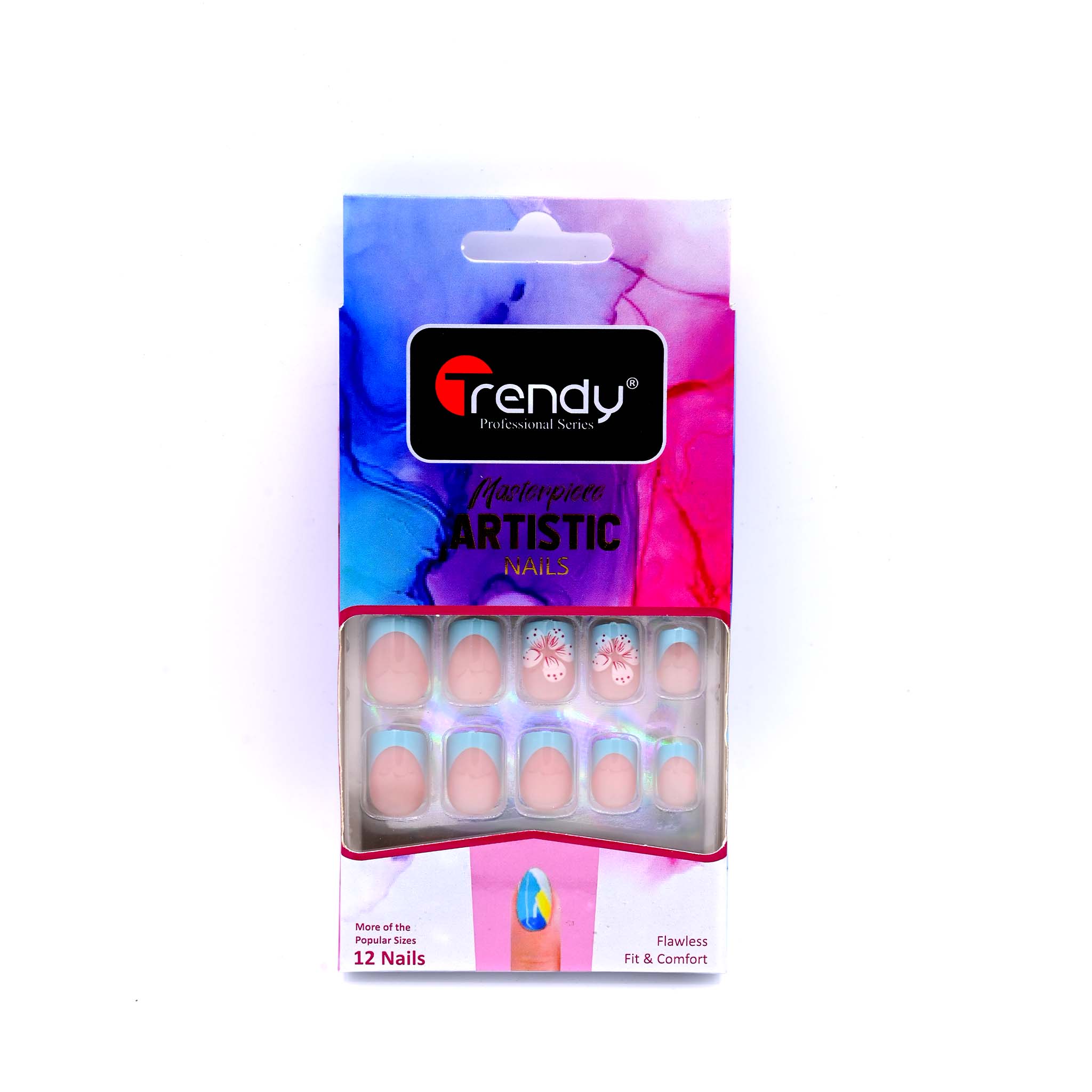 Trendy Nails TD 157 LMU 012   Reusable Press On Nails Set