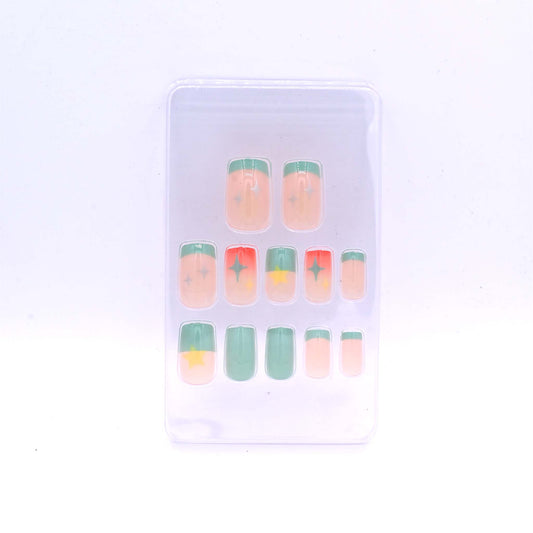 Trendy Nails TD 157 LMU 009   Reusable Press On Nails Set