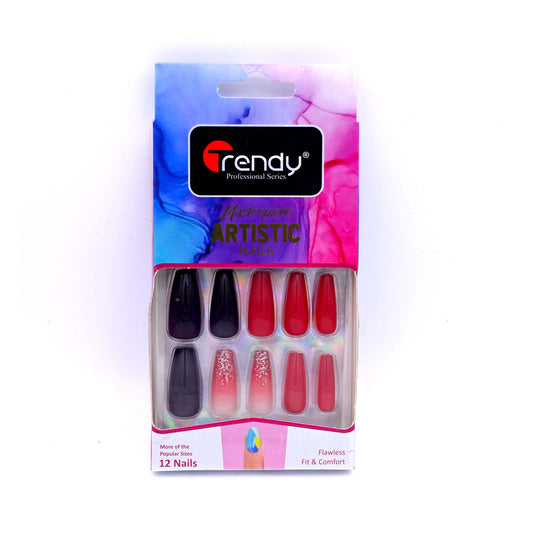 Trendy Nails TD 157 LMU 024   Reusable Press On Nails Set