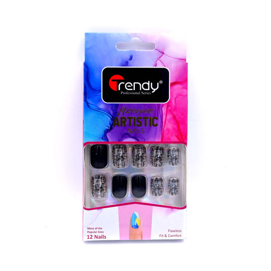 Trendy Nails TD 157 LMU 026   Reusable Press On Nails Set