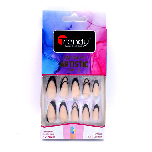 Trendy Nails TD 157 LMU 027   Reusable Press On Nails Set