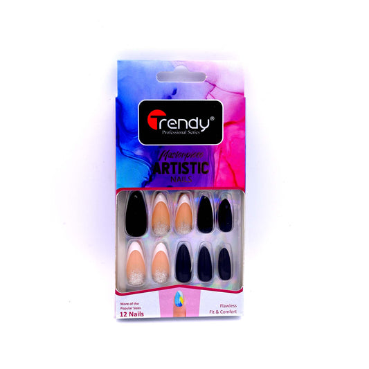 Trendy Nails TD 157 LMU 008   Reusable Press On Nails Set
