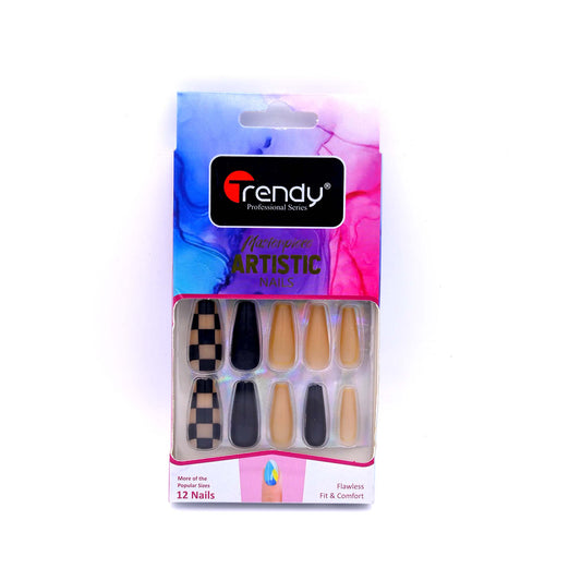 Trendy Nails TD 157 LMU 023   Reusable Press On Nails Set