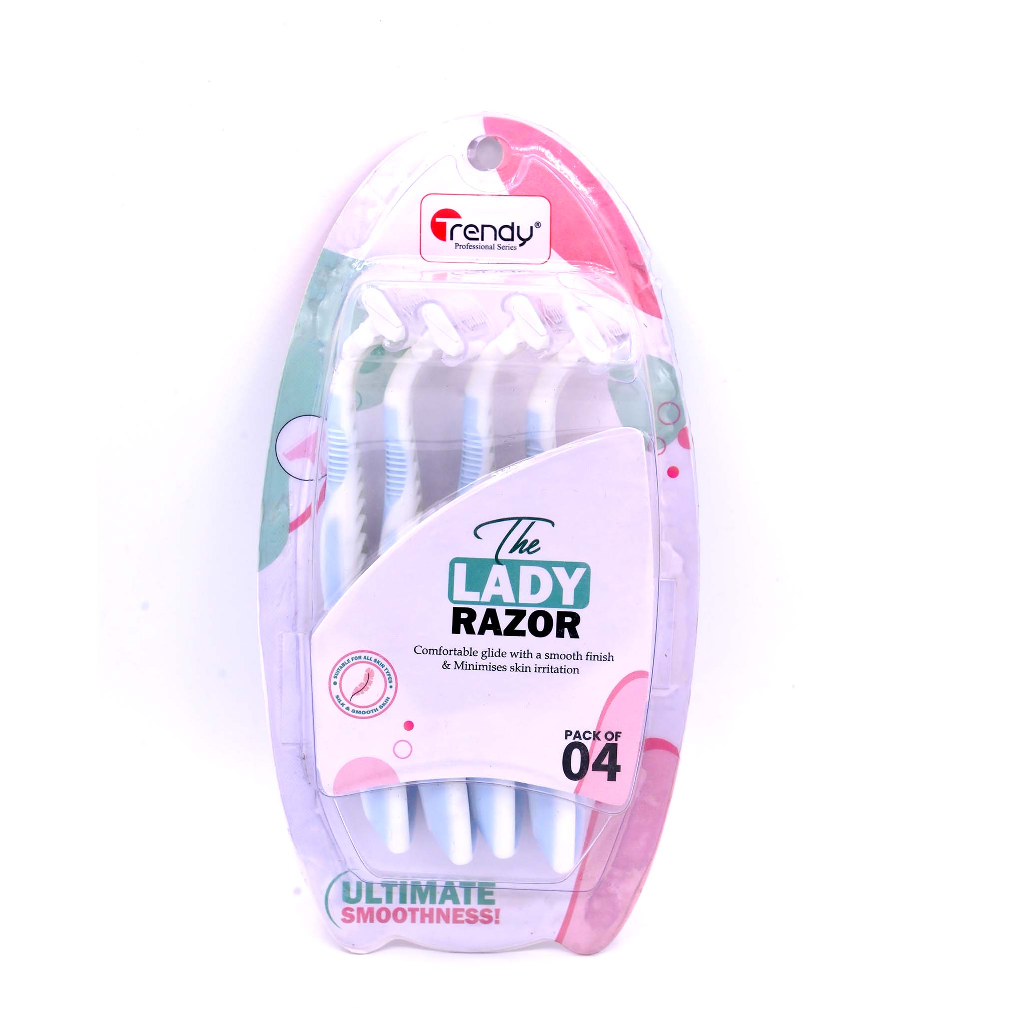 TRENDY BODY RAZOR TD 396  Pack of 4   Gentle Women’s Shaving Razor