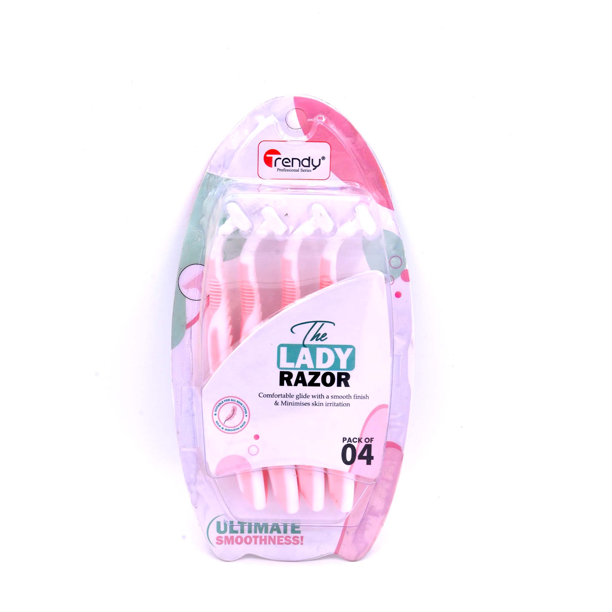 TRENDY BODY RAZOR TD 396  Pack of 4   Gentle Women’s Shaving Razor