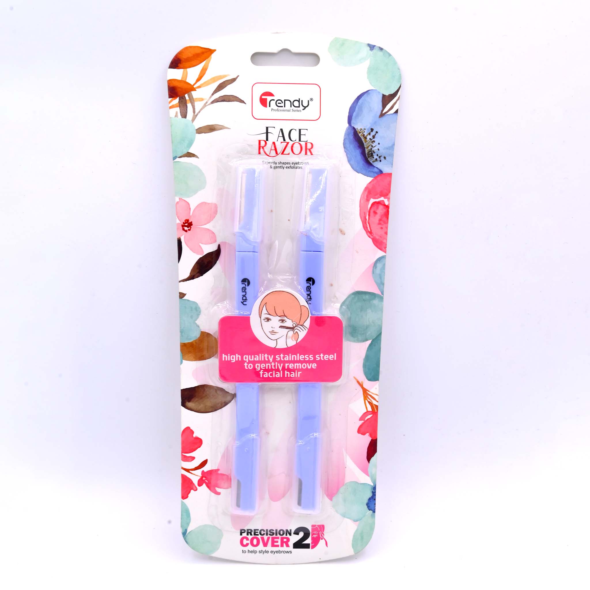 Trendy Face Razor 2 Pcs TD 407  Gentle Facial Hair Remover