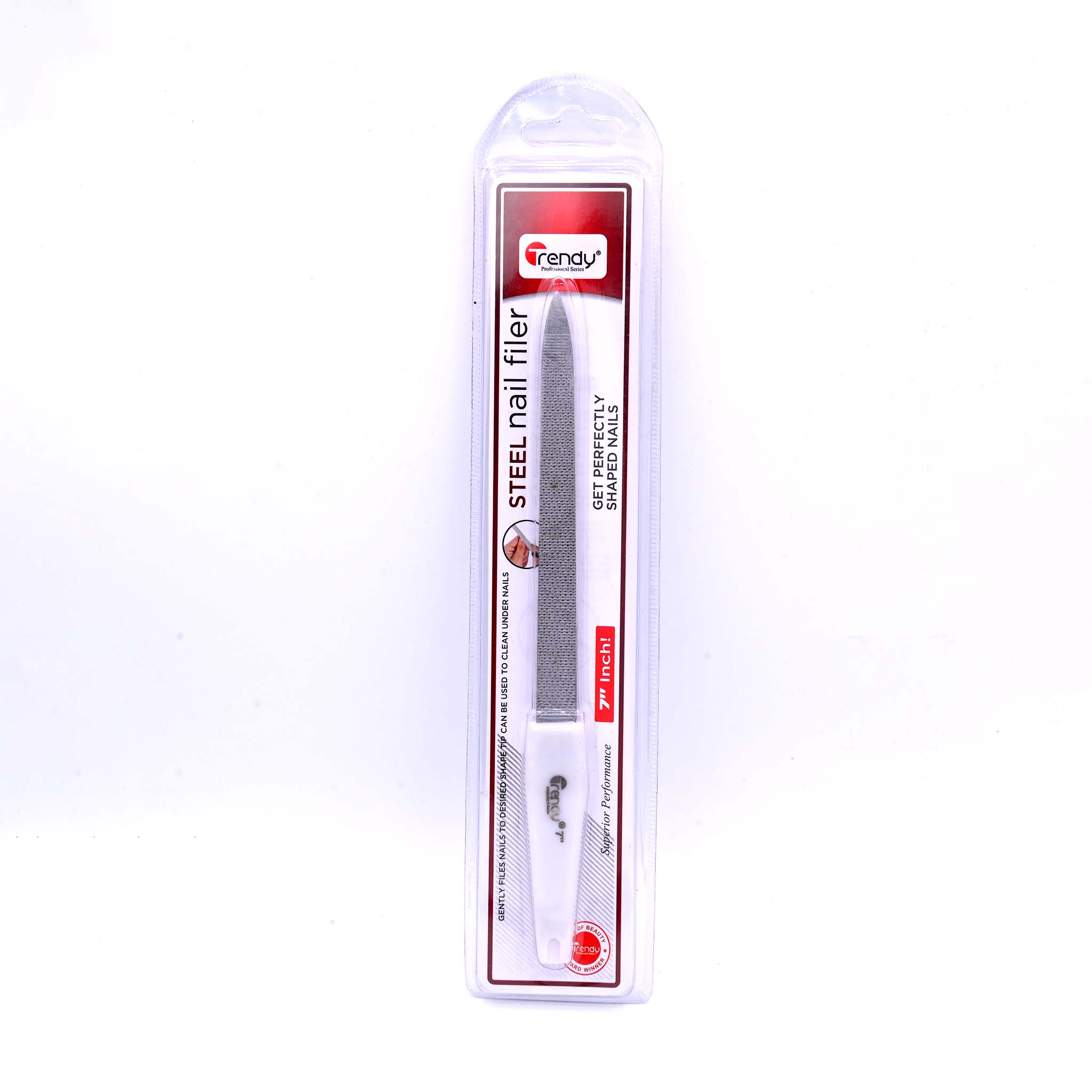 Trendy Nail Filer Plastic 7 Inch TD 235  Durable Double Sided Nail File