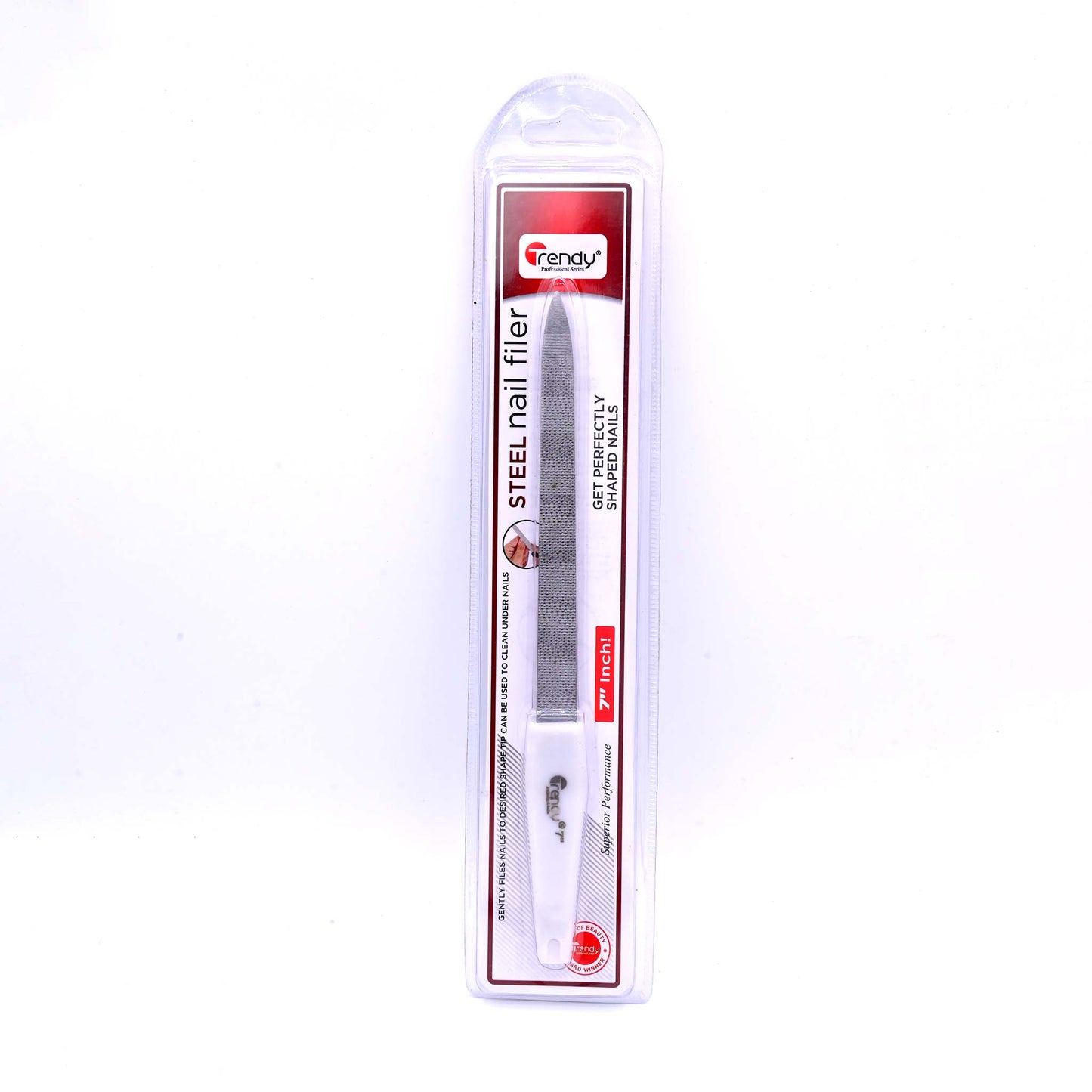 Trendy Nail Filer Plastic 7 Inch TD 235  Durable Double Sided Nail File