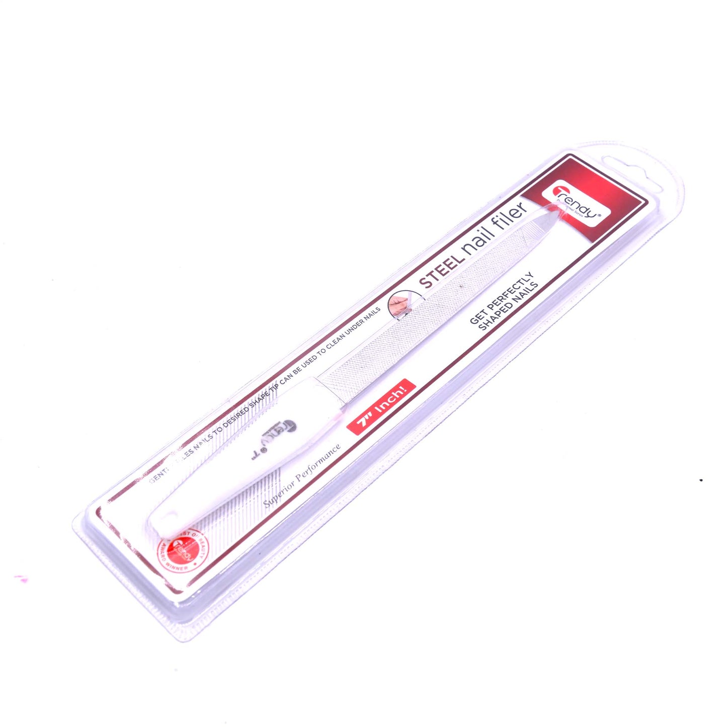 Trendy Nail Filer Plastic 7 Inch TD 235  Durable Double Sided Nail File