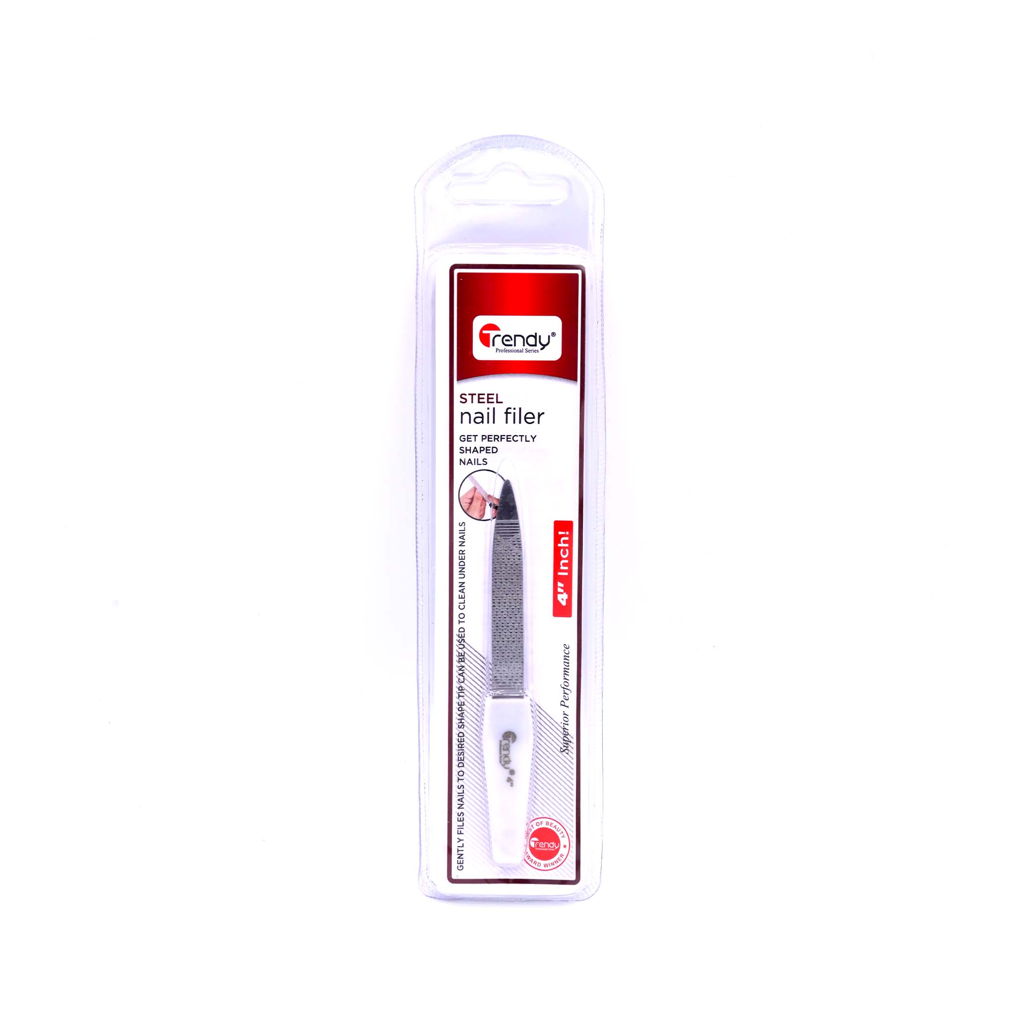 Trendy Nail Filer Plastic 4 Inch TD 372  Durable Nail Shaping Tool for Smooth and Polished Nails
