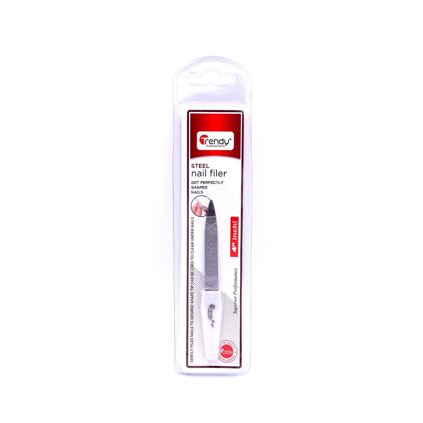 Trendy Nail Filer Plastic 4 Inch TD 372  Durable Nail Shaping Tool for Smooth and Polished Nails