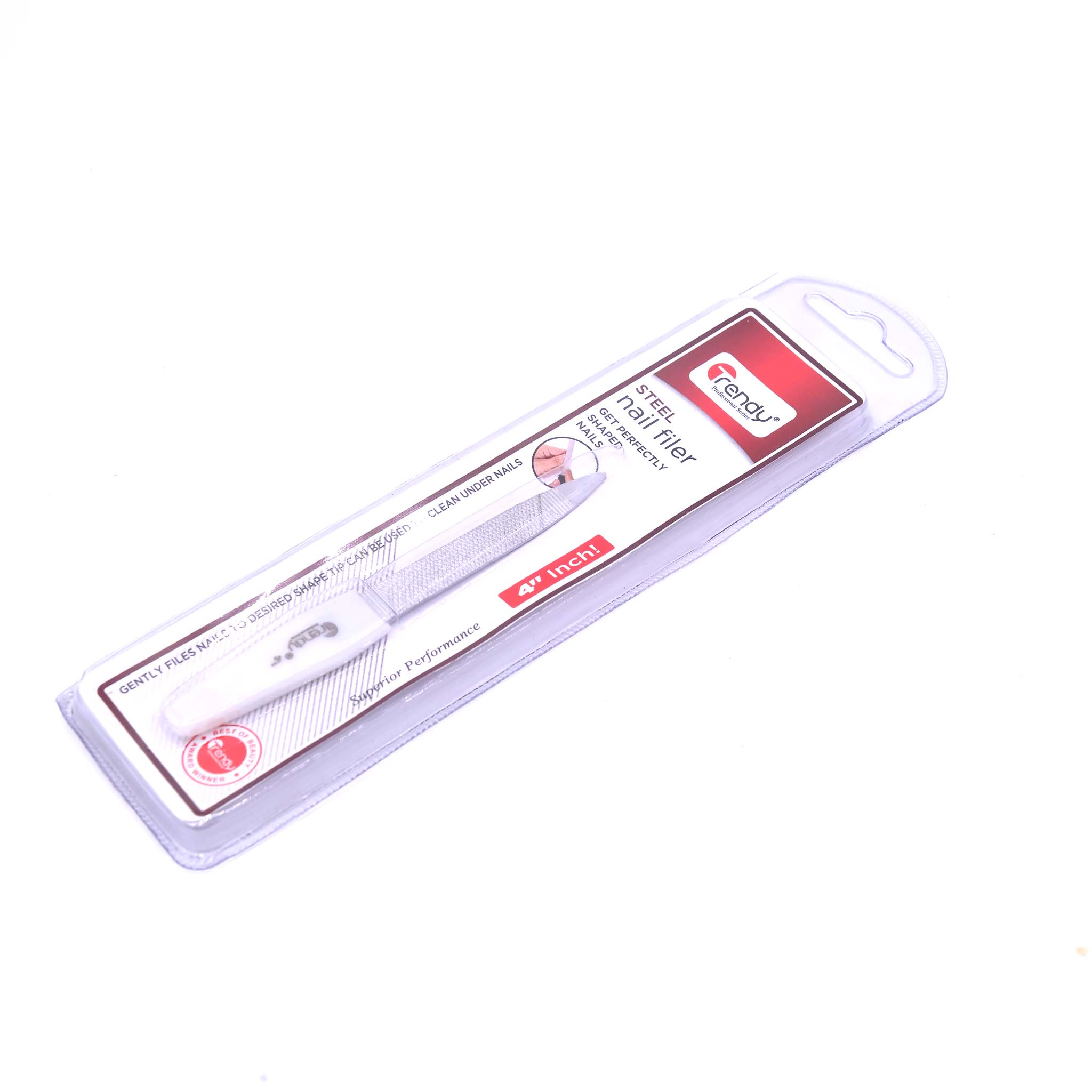 Trendy Nail Filer Plastic 4 Inch TD 372  Durable Nail Shaping Tool for Smooth and Polished Nails