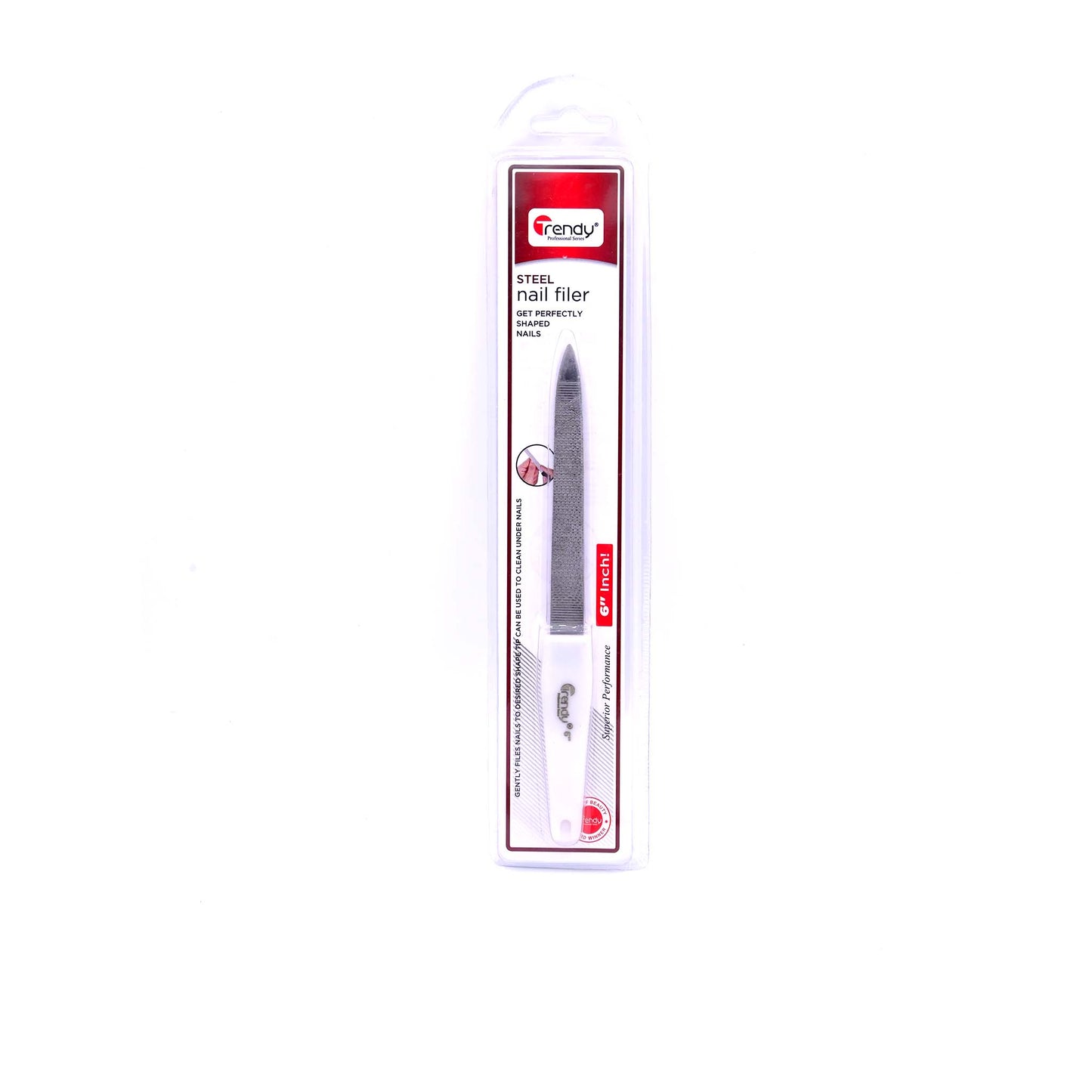 Trendy Nail Filer Plastic 6 Inch TD 236  Durable Nail Shaper for Smooth and Perfect Finishing