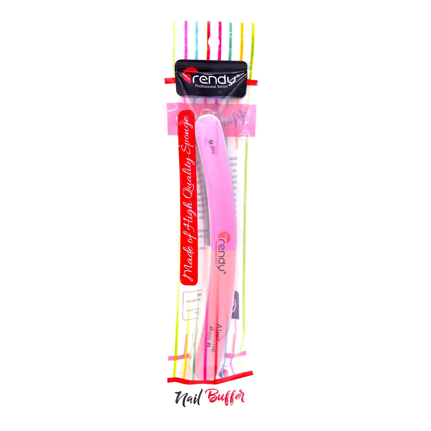 Trendy Nail Buffer Crescent 7in1 TD 258  Multi Surface Nail File and Polisher
