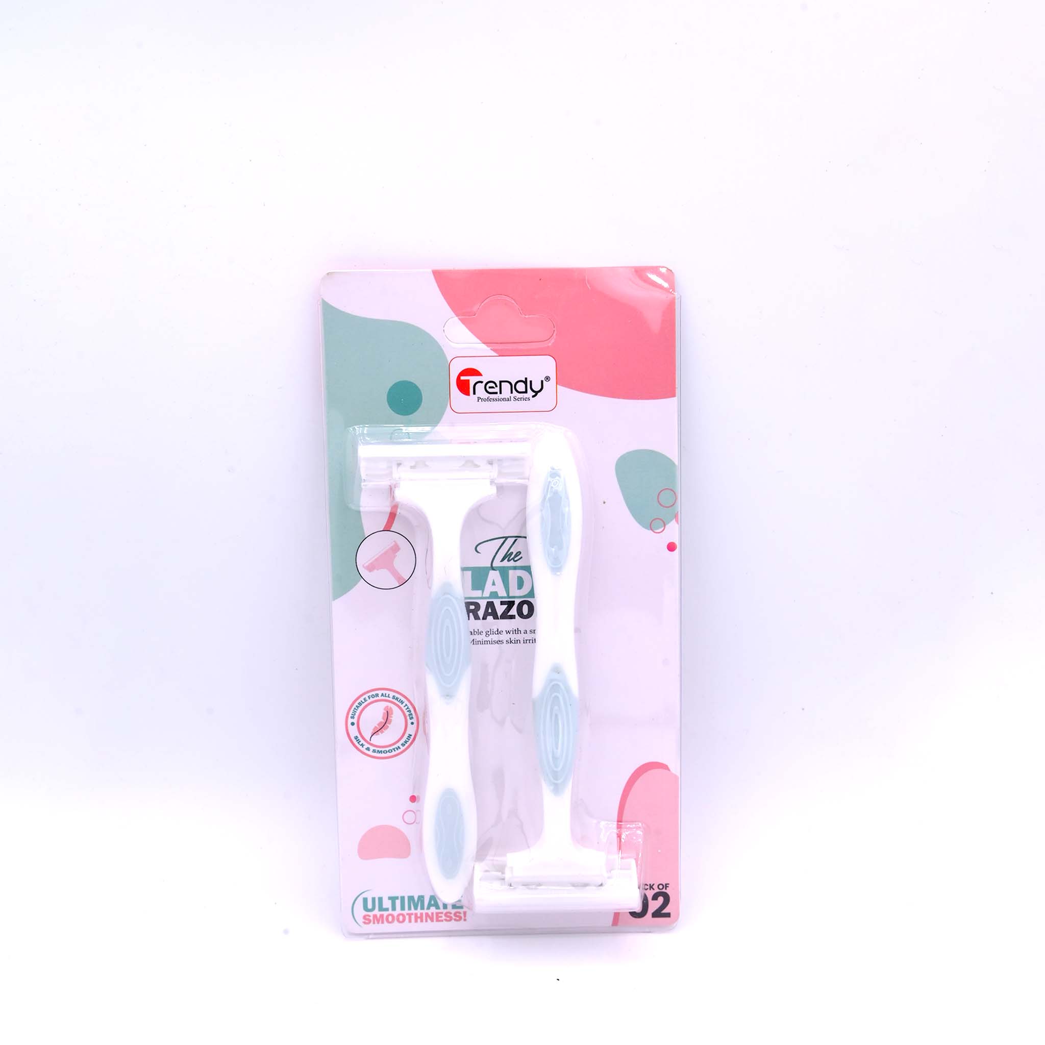 Trendy Body Razor 2 Pcs TD 395  Gentle Women’s Body Shaver for Smooth and Safe Hair Removal