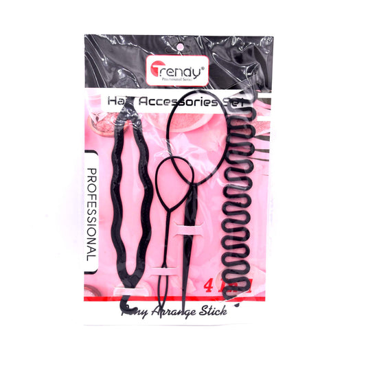 Trendy Hair Accessories Set 5 Pcs TD 130  Stylish Hair Clips and Bands