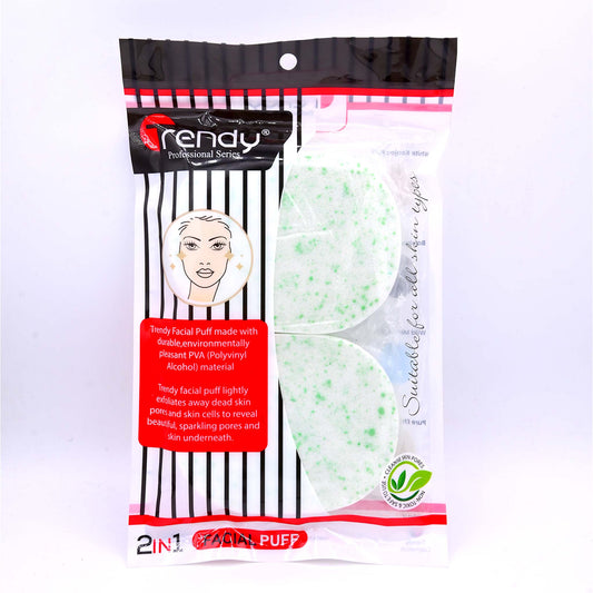 Trendy Facial Puff Vitamin C 2in1 TD 246  Dual Action Exfoliating and Brightening Sponge for Radiant Skin