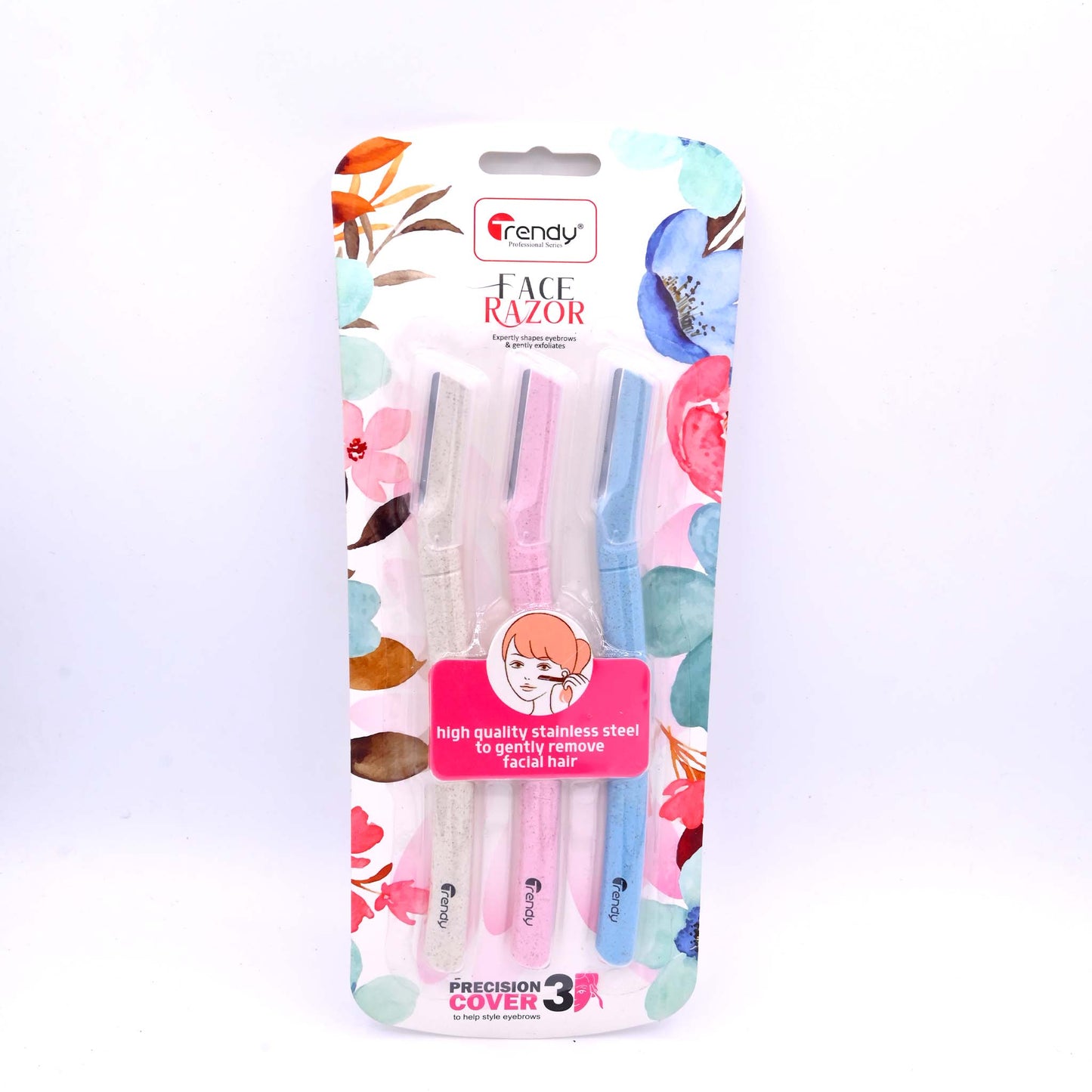 Trendy Face Razor 3 Pcs TD 403  Hair Remover for Women and Men