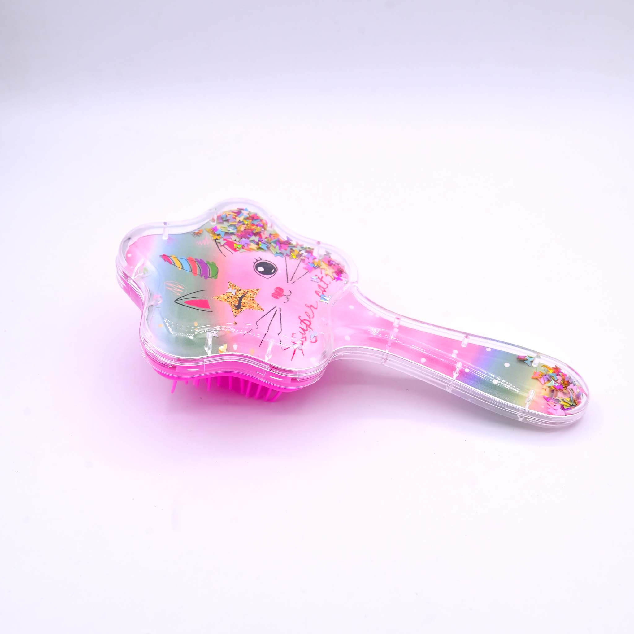 Trendy Kitty Hair Brush TD 414  Cute Detangling Hair Brush with Soft Bristles